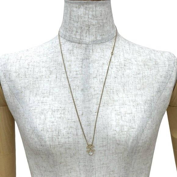 CHANEL Gold Logo Necklace